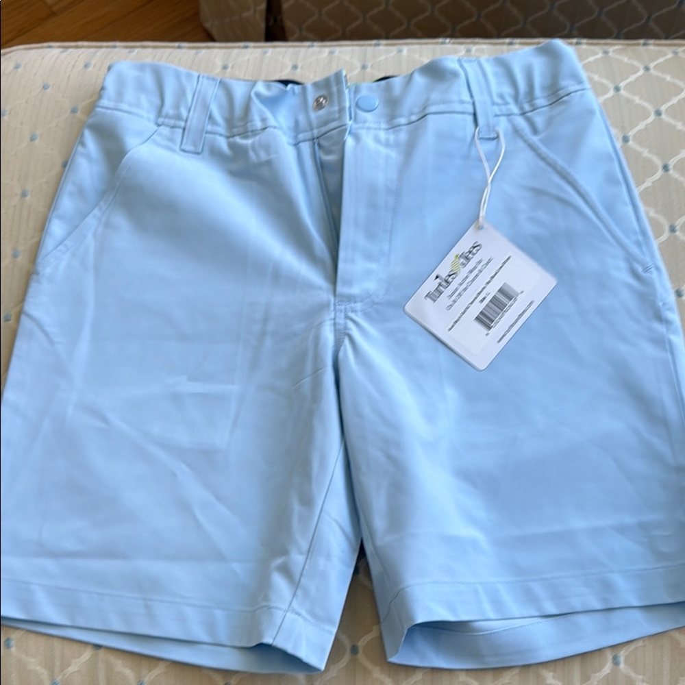 Turtles and Tees Boys Light Blue Shorts, size large